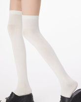 Women Thigh High Socks Essential Neutrals Solid Color Casual